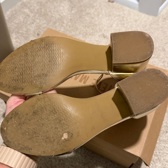 Steve Madden Metallic Irenee Gold Heeled Sandals - Picture 6 of 7